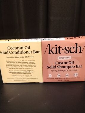 Kitsch Castor Oil Solid Shampoo Bar - Kitsch Coconut Oil Solid Conditioner Bar